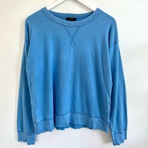 Jcrew Boyfriend sweatshirt in magic rinse cotton blue
